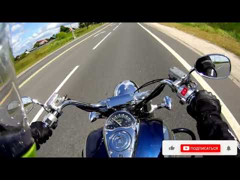 Видео: Honda VTX 1800. Трасса.