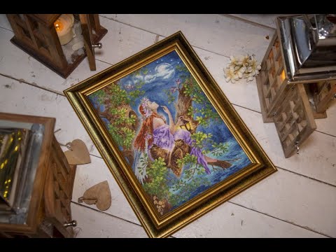 Видео: Новинка фирмы" Золотое Руно" Обзор набора Лесная мечтательница!!!! С Рождеством!!Вышивка крестом!!