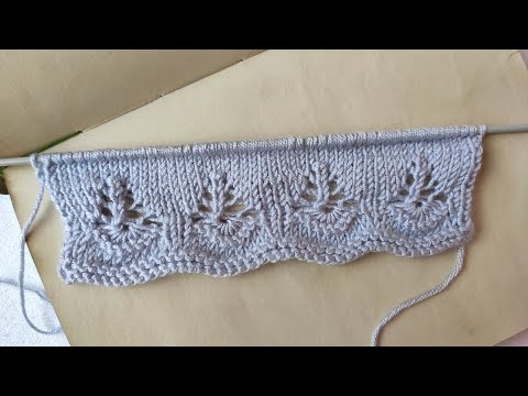Видео: узор КАЙМА СПИЦАМИ. Вяжем кромку спицами. Красивый Узор для вязания края изделия.