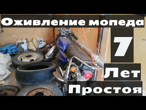 Видео: Оживление мопеда Альфа после 7 лет простоя