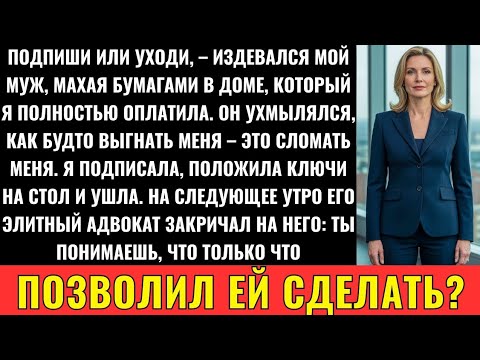 Видео: Мой Муж Заставил Меня Отказаться От Миллионного Имения, Пока Юрист Не Разоблачил Его
