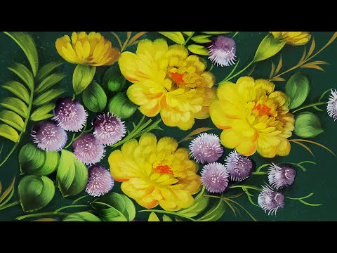 Видео: Рисую Агератум и Бархатцы. Мастер-класс по живописи маслом | Oil Painting MasterClass