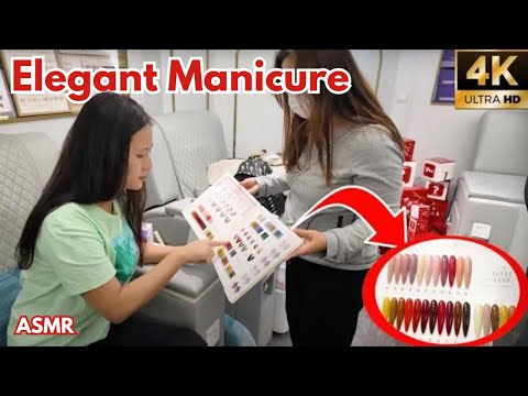 Видео: АСМР | Роскошный градиентный маникюр от мастера маникюра с 22-летним опытом ногтевого искусства.