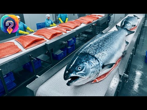 Видео: КАК МИЛЛИОНЫ ЛОСОСЕЙ разводят и обрабатывают на фабриках. Уникальные кадры!