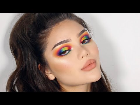 Видео: 🌈РАДУЖНЫЙ МАКИЯЖ / ИДЕАЛЬНАЯ растушёвка