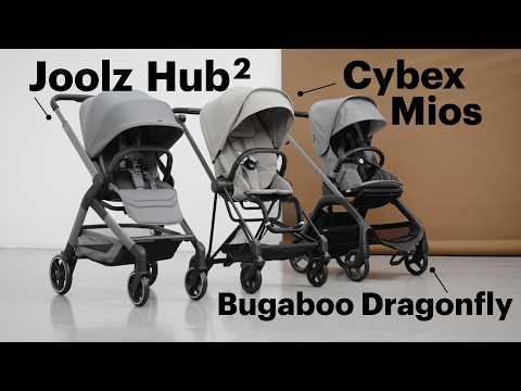 Видео: Обзор Bugaboo Dragonfly, Joolz Hub2 и Cybex Mios III | Детские коляски для города