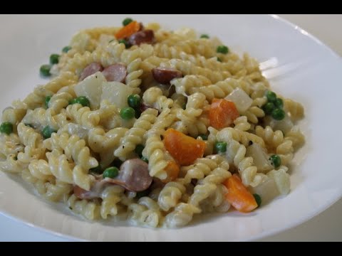 Видео: Паста с овощами и сосисками/Быстро и просто