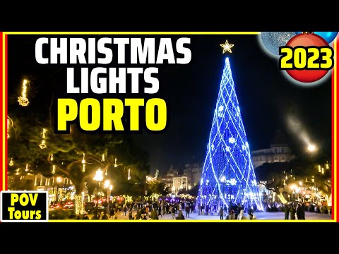 Видео: Рождественские огни Порту 2023 🤩 Португалия