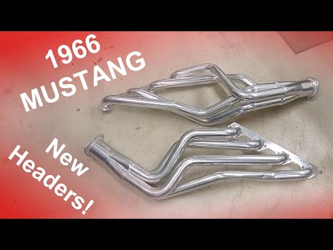 Видео: Установка длинных коллекторов на Mustang 1966 года