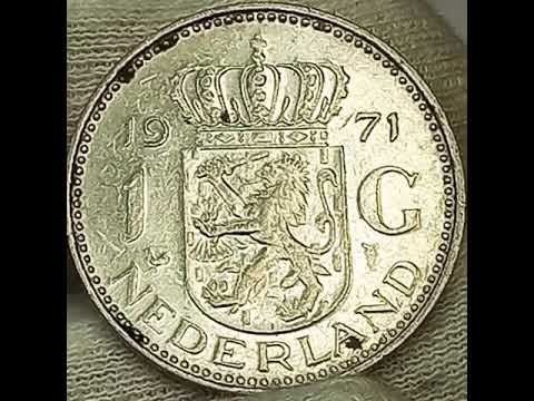Видео: 1 гульден 1971 года. Нидерланды. Цена стоимость монеты разновидности 