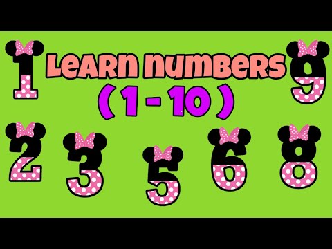 Видео: Learn numbers (1-10) in English. Учим числительные на английском #numbers