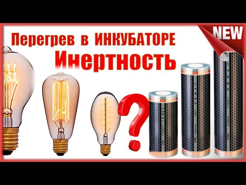 Видео: Инертность нагревательных элементов в инкубаторе  Лампа накаливания против плёнки Тёплые полы