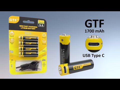 Видео: Li-Ion аккумуляторы GTF формата АА. USB-C против кучи батареек.