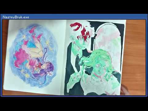 Видео: ✧ обзор на скетчбук (2023-2024) ∥ sketchbook tour, хср, ос и другие ( часть 1 ) °˖✧◝(⁰▿⁰)◜✧˖°