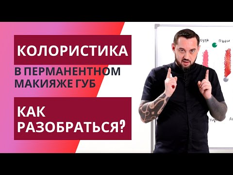 Видео: Колористика в перманентном макияже губ. Как подобрать цвет пигмента?