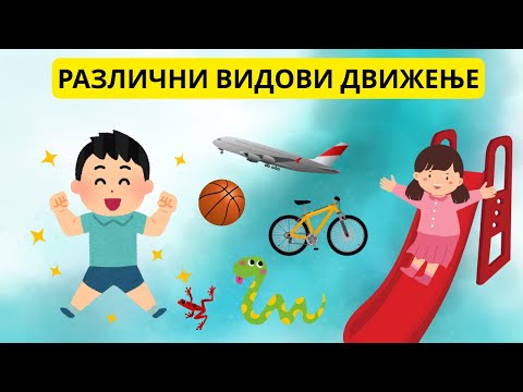 Видео: 🚀 Видови на движење – Учиме како се движат луѓето, животните и предметите | Kidzy Wizz