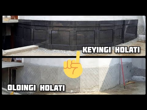 Видео: ЦОКОЛГА ГРАНИТ /HOW TO LAY #GRANITE #Цоколь #travertin #hovli #uy #remont