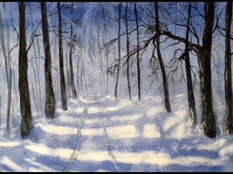 Видео: Как  Создать Свет, блики на снегу. Интересная техника. How to create the glow, sunlit.
