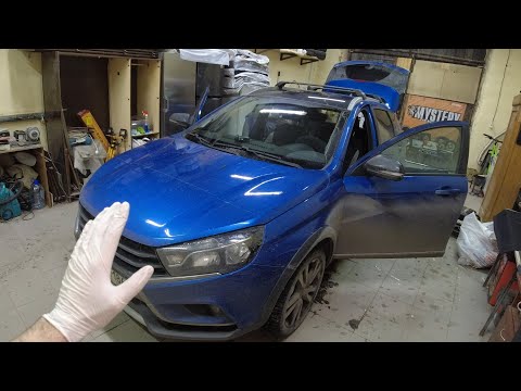 Видео: И снова Lada Vesta на шумоизоляции / Отпали шторки в дверях/ Сколько заработал?
