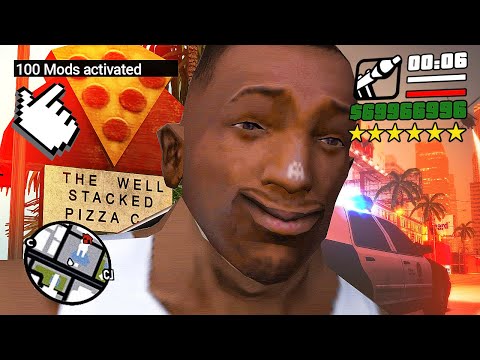 Видео: Установил 100 МОДОВ в GTA San Andreas +(Установка Модов Сборка GTA)