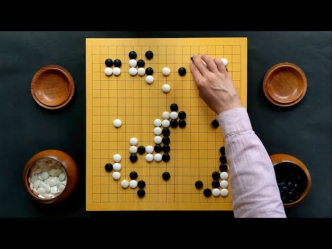 Видео: Тё Тикун (б) vs Такемия Масаки (ч) - Космическая игра в го на реальной доске - asmr