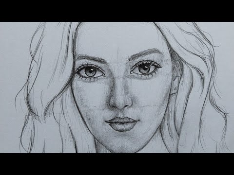 Видео: Как нарисовать лицо девушки | Урок рисования портрета по методу Лумиса