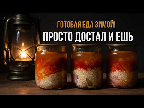 Видео: КАША СО СВИНИНОЙ в БАНКАХ на ЗИМУ! Готовая еда без холодильника!