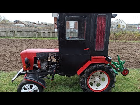 Видео: Вспахал огород на Самодельном тракторе Дерзике!