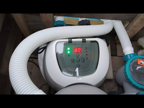 Видео: Установка в бассейн хлоргенератора Intex 26668. Избавляемся от зеленой воды в бассейне.