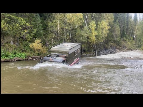 Видео: Зил 131- Бабай, Унимоги. Горные реки Хакасии.