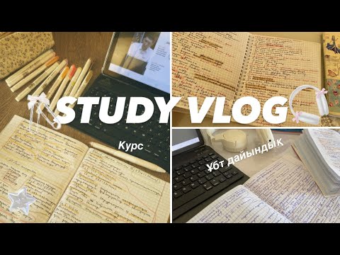 Видео: STUDY VLOG/ұбт дайындық/курс/кітап оқу📖/конспект жазу📓11сынып оқушысының күнделігі