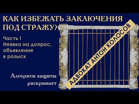 Видео: Как избежать заключения под стражу? Часть 1. Как доказать незаконность привода к следователю?