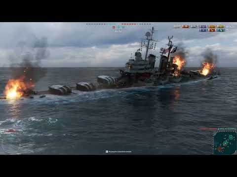 Видео: World of Warships.EU.Крейсер підтримки WORCESTER.