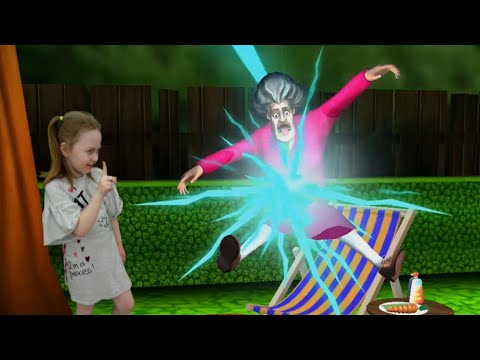 Видео: Новый уровень Scary Teacher! Ударили током училку Мисс Ти 🤪 Прохождение обновления Up In The Air!