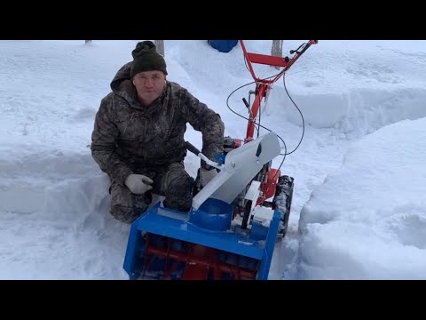 Видео: Подключение приставки снегоуборщика Пахарь к мотоблоку Агат. Часть 2.