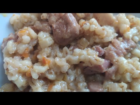 Видео: Перловка с мясом в мультиварке - скороварке