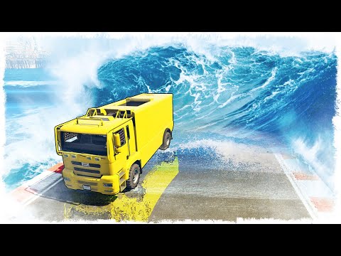 Видео: АДСКОЕ ЦУНАМИ vs СТЕНКА НА СТЕНКУ В GTA ONLINE!!!
