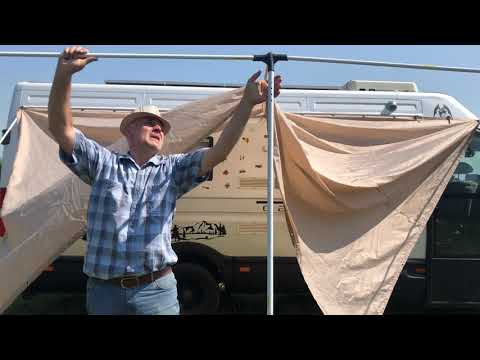 Видео: Пикник с плюшевым мишкой. Самодельный тент-палатка для автодома.