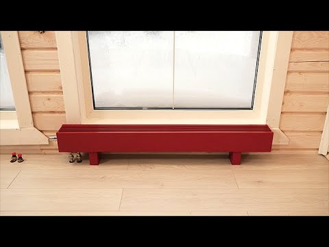 Видео: Монтаж напольного конвектора ITF с открытым узлом подключения.