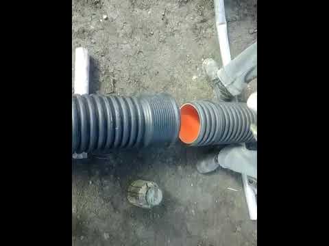 Видео: Монтаж рифленной трубы