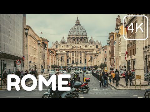 Видео: Рим, Италия 🇮🇹 - Столица мира - Виртуальная прогулка по городу - 4K/60FPS