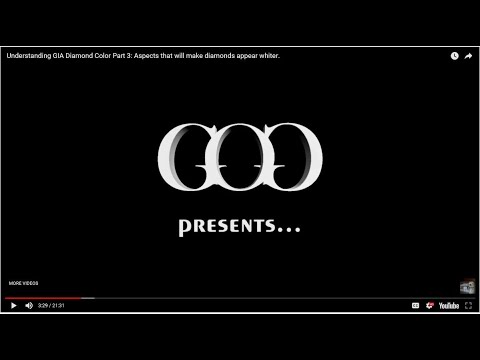 Видео: Понимание цвета бриллиантов GIA. Часть 3: Аспекты, которые заставляют бриллианты казаться белее.