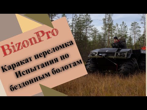 Видео: Вездеход BizonPro . Испытания  караката- переломки .Старые заброшеные просеки с бездонными болотами