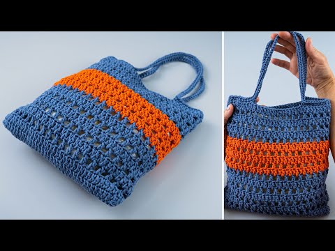 Видео: Простая сумка-тоут крючком – мастер-класс для начинающих! Miarti🧶