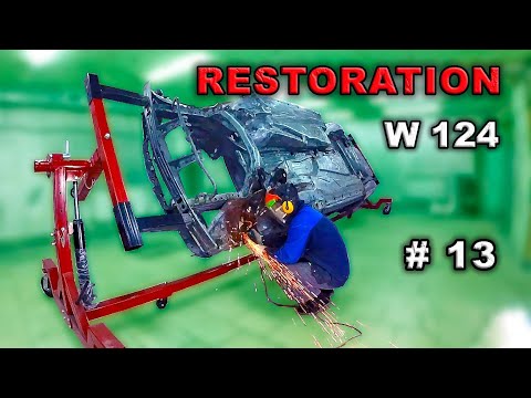 Видео: Реставрация Mercedes-Benz 124 седан (часть 13) Счищаем "ремонты"