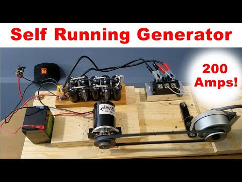 Видео: Самозаряжающаяся машина? (Генератор переменного тока с постоянными магнитами)