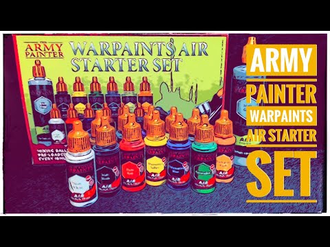 Видео: Распаковка и обзор красок Warpaints Air Starter Set от Army Painter