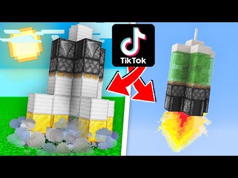 Видео: ЛАЙФХАКИ ИЗ САМОГО ВИРУСНОГО ТИКТОКА МАЙНКРАФТ, ЭТО РАБОТАЕТ? РАКЕТА В МАЙНКРАФТ БЕЗ МОДОВ!