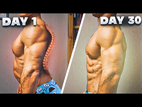 Видео: ВЫРОВНЯТЬ СПИНУ И УБРАТЬ ВЫПИРАЮЩИЙ ЖИВОТ ЗА 5 МИНУТ В ДЕНЬ!