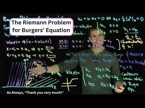 Видео: Задача Римана для уравнения Бюргерса